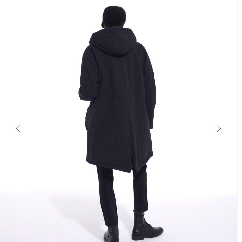 Kooples Long Black Parka - Picture 2 of 4